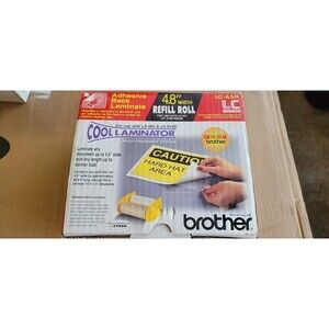 NEW BROTHER VINTAGE ADHESIVE BACK LAMINATE 4.8" REFILL ROLL FOR LC-A5